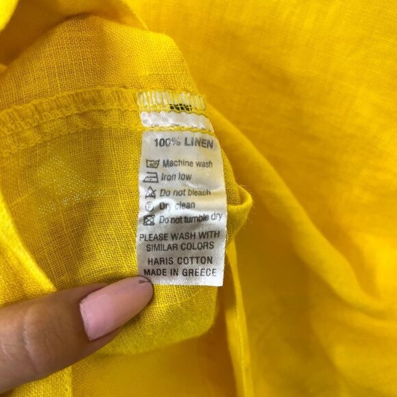 NWT Haris Cotton Long Sleeved 100% Linen Trucker Jacket Button up Size XL - Picture 9 of 10